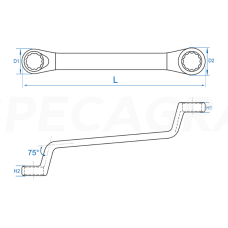 "King Tony" Dvigubas žiedinis raktas 16x17mm