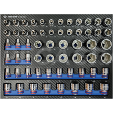 "King Tony" Įrankių vežimėlio įdėklas 1/2 Galvučiu (60vnt)