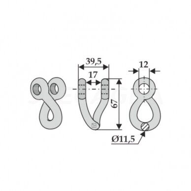 Kilpa šlaitinė žoliapjovės galvutei DUCKER MK12 1 Kilpa šlaitinė žoliapjovės galvutei DUCKER MK12 1
