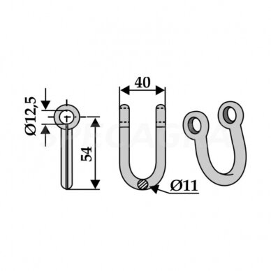 Kilpa žoliapjovės Rasco pjovimo galvutei  Tornado 1300 S 63-DÜC-901 1