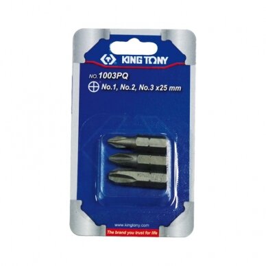 Antgalių rinkinys King Tony 1/4 PHILLIPS (3vnt) Antgalių rinkinys King Tony 1/4 PHILLIPS (3vnt)