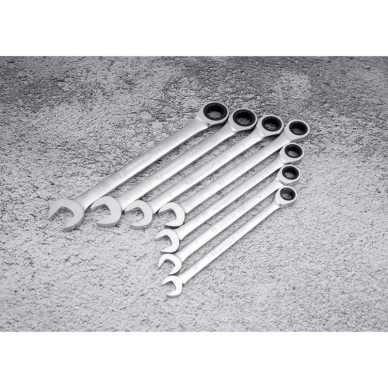 10mm Kombinuotas raktas su reversine terkšle King Tony 3 10mm Kombinuotas raktas su reversine terkšle King Tony 3