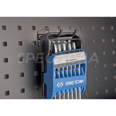"King Tony" Kombinuotų veržliarakčių rinkinys su laikikliu 8-22mm (12vnt) 7 "King Tony" Kombinuotų veržliarakčių rinkinys su laikikliu 8-22mm (12vnt) 7