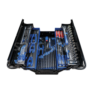 "King Tony" Metalinė įrankių dėžė su įrankiais 100vnt.