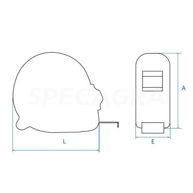 "King Tony" Ruletė su magnetu 5M x19mm 6 "King Tony" Ruletė su magnetu 5M x19mm 6