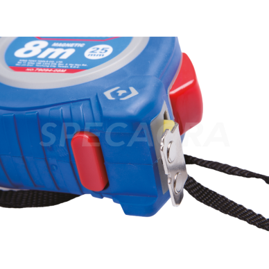 "King Tony" Ruletė su magnetu 8M x25mm 2 "King Tony" Ruletė su magnetu 8M x25mm 2