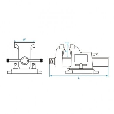 Šaltkalvio spaustuvas su priekalu King Tony 422mm 2 Šaltkalvio spaustuvas su priekalu King Tony 422mm 2