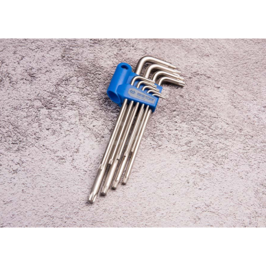 "King Tony" TORX L tipo raktų rinkinys T10-T50 (9vnt) 1