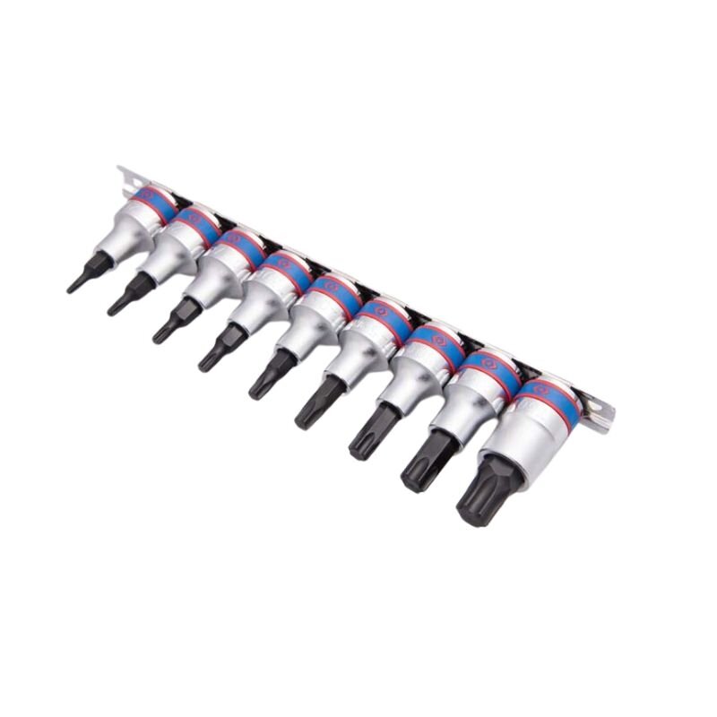 Antgalių rinkinys su bėgeliu King Tony 1/2 TORX (9vnt) 3 Antgalių rinkinys su bėgeliu King Tony 1/2 TORX (9vnt) 3