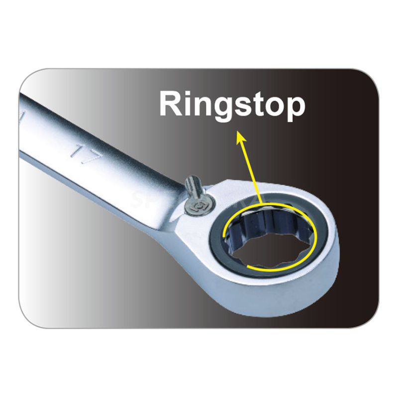 17mm Kombinuotas raktas su reversine terkšle King Tony 2