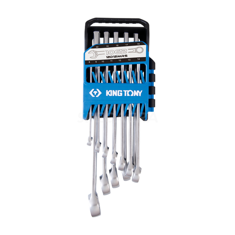 "King Tony" Kombinuotų veržliarakčių rinkinys su laikikliu 8-22mm (12vnt) 1 "King Tony" Kombinuotų veržliarakčių rinkinys su laikikliu 8-22mm (12vnt) 1