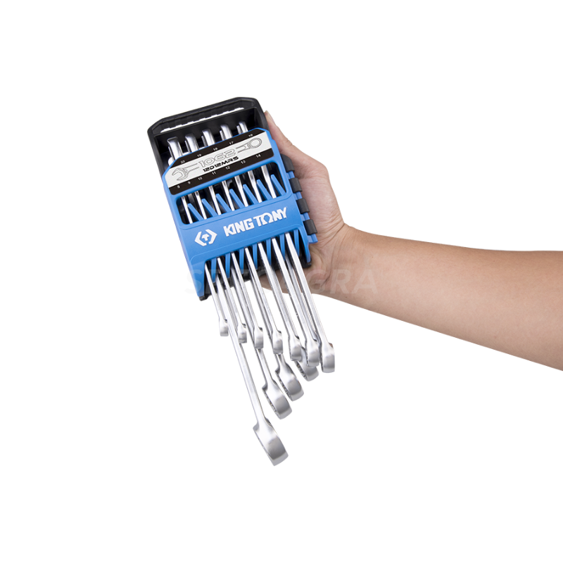 "King Tony" Kombinuotų veržliarakčių rinkinys su laikikliu 8-22mm (12vnt) 5