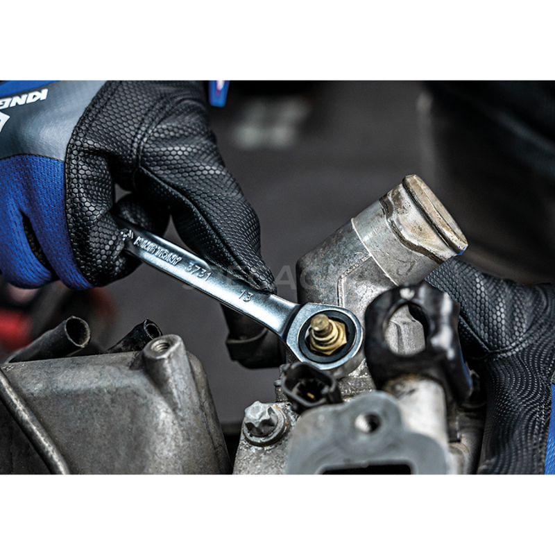 "King Tony" Kombinuotų veržliarakčių rinkinys su terkšle ir laikikliu 8-22mm (12vnt) 3