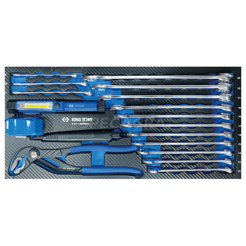 "King Tony" Metalinė įrankių dėžė su įrankiais 100vnt. 9