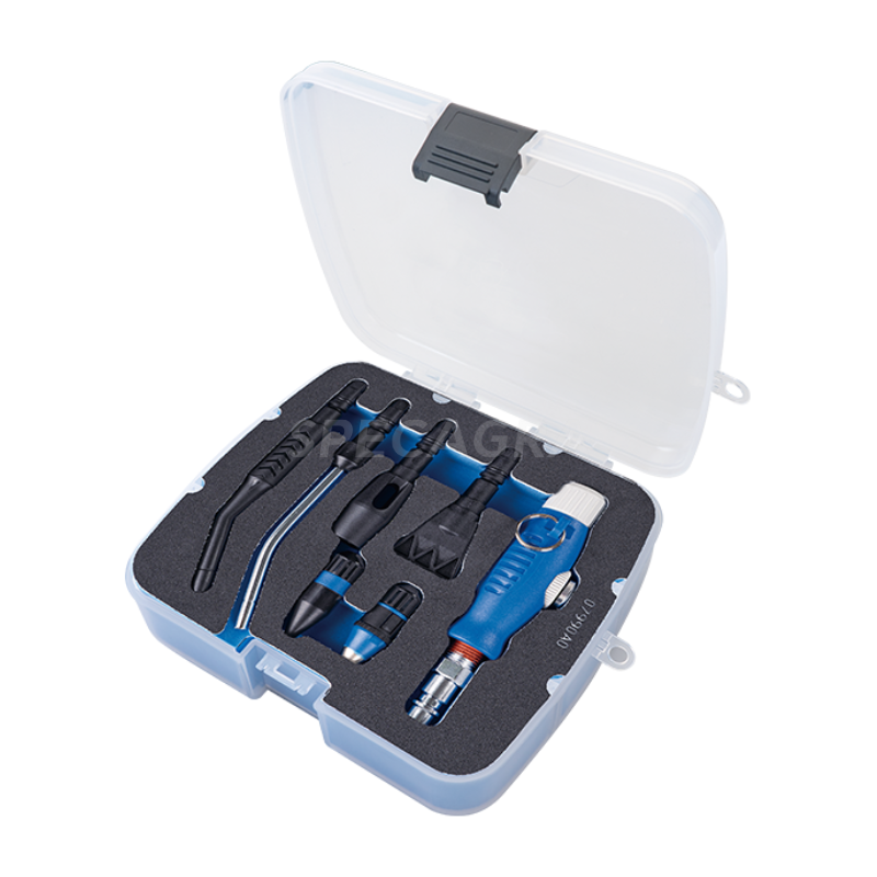 "King Tony" Mini Oro pistoletas su keičiamomis galvutėmis 2 "King Tony" Mini Oro pistoletas su keičiamomis galvutėmis 2