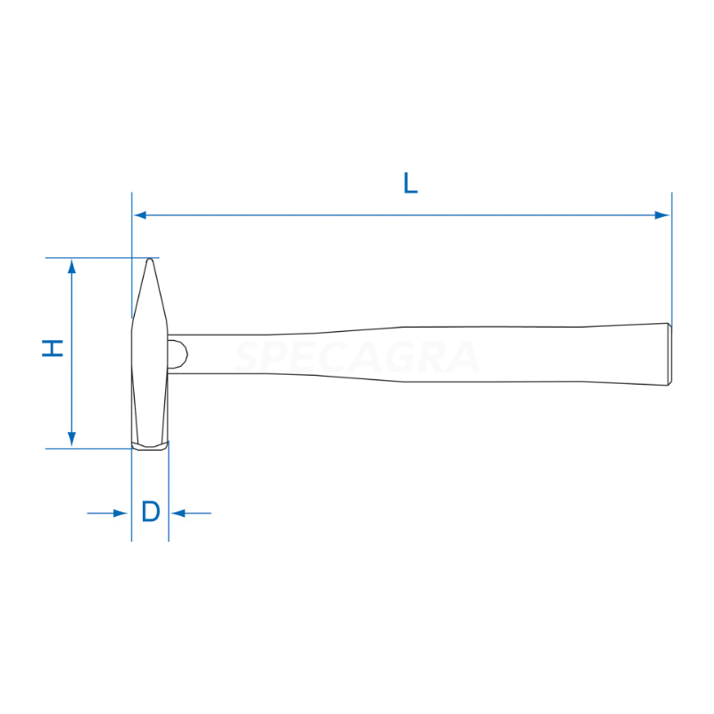 "King Tony" Plaktukas mediniu kotu 1Kg 1 "King Tony" Plaktukas mediniu kotu 1Kg 1