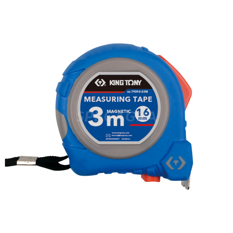 "King Tony" Ruletė su magnetu 3M x16mm "King Tony" Ruletė su magnetu 3M x16mm