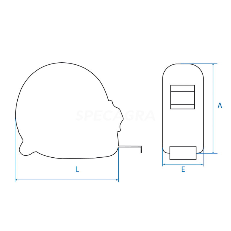 "King Tony" Ruletė su magnetu 5M x19mm 6 "King Tony" Ruletė su magnetu 5M x19mm 6