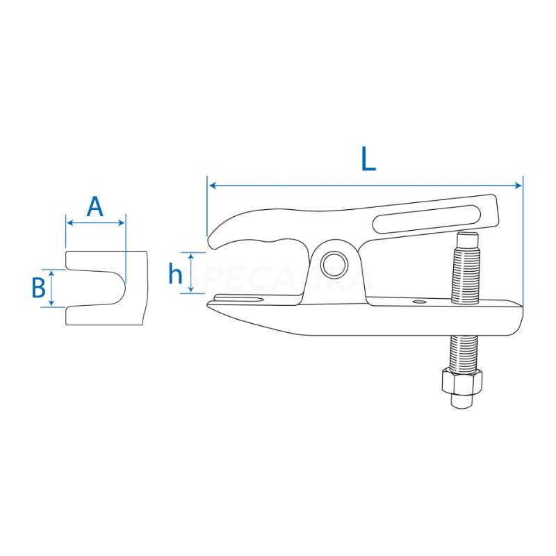 "King Tony" Šarnyro nuėmėjas 28-32mm H:95mm 1 "King Tony" Šarnyro nuėmėjas 28-32mm H:95mm 1