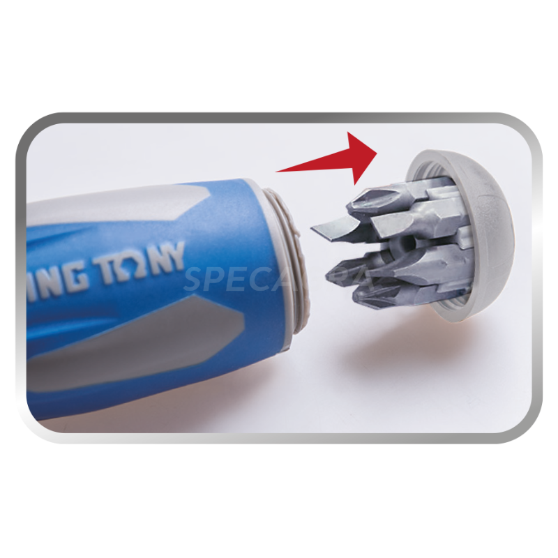 "King Tony" Teleskopinis atsuktuvas su terkšle (8vnt) 3