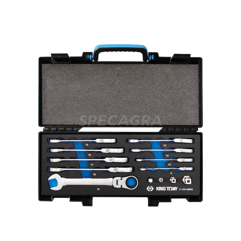 "King Tony" Terkšlinių reversinių raktų rinkinys 8-19mm (13vnt)