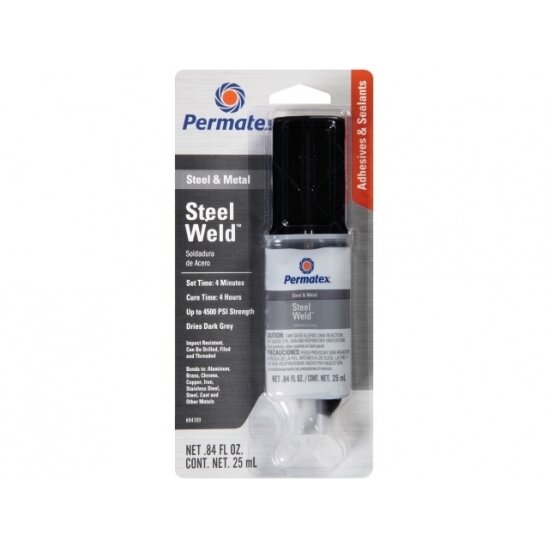 Klijai epoksidiniai 25ml Permatex Steel Klijai epoksidiniai 25ml Permatex Steel