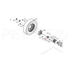 Konusas HORSCH 24420801 volų ašiai