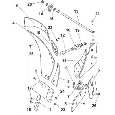 Korpuso priekis Long 1150/93-002/0 deš. 2