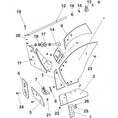 Korpuso priekis Long 1150/94-002/0 kair. 2