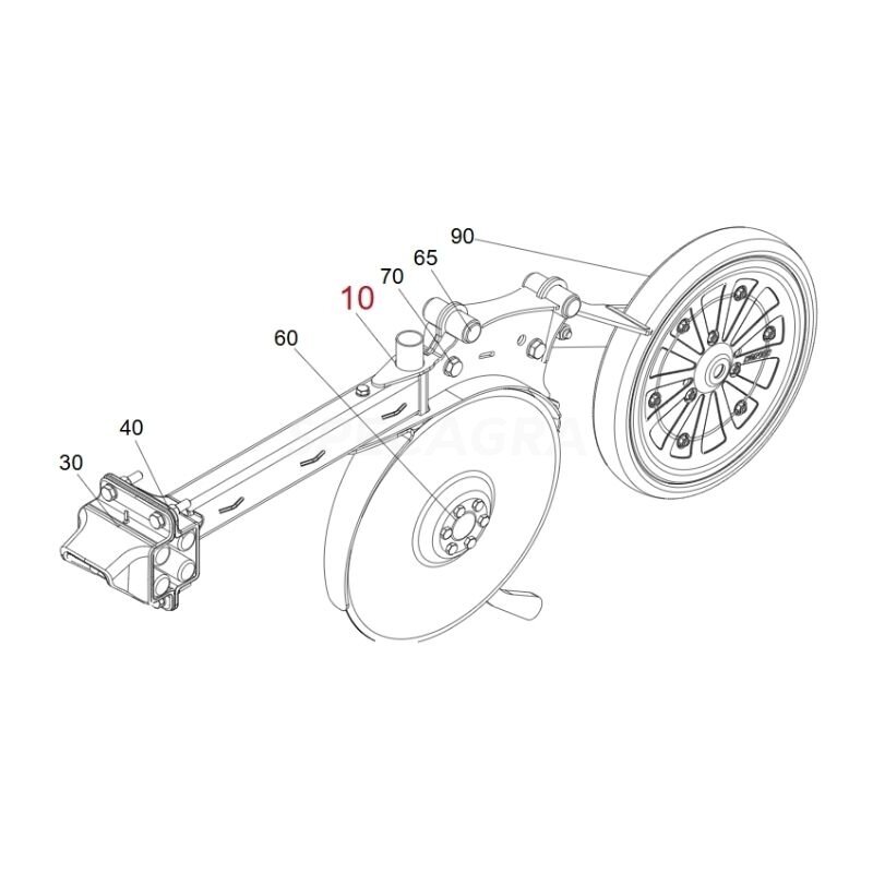 Koja sėjimo diskų HORSCH 23094000 ilga VAM Koja sėjimo diskų HORSCH 23094000 ilga VAM