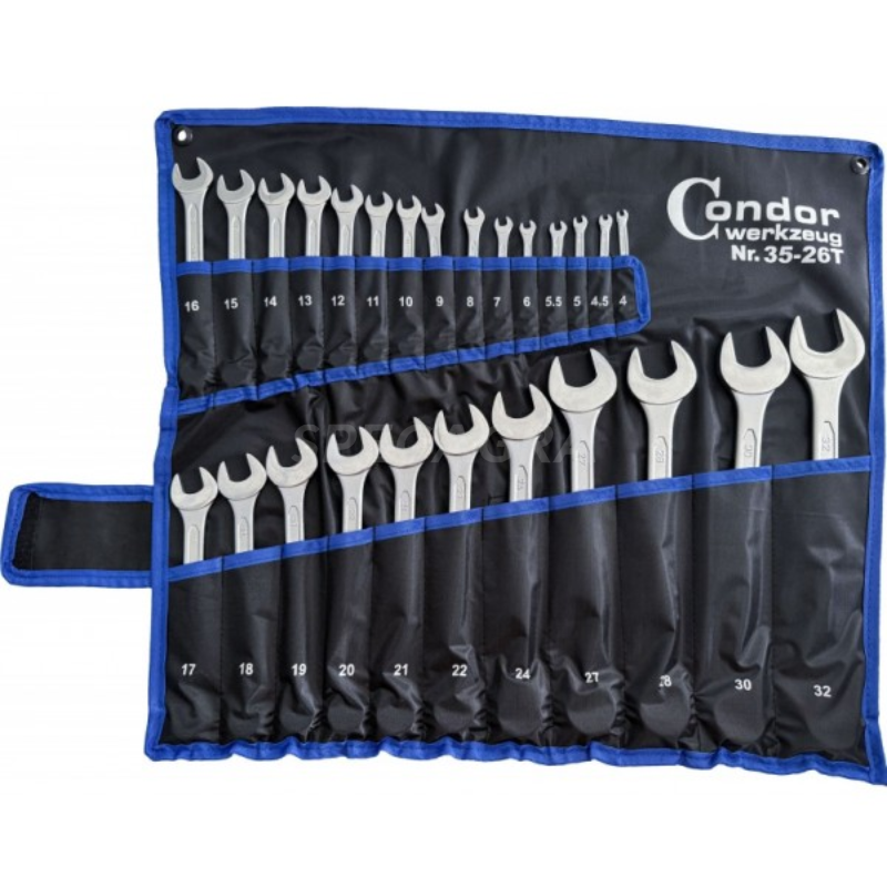 Kombinuotų raktų komplektas 4-32mm Condor