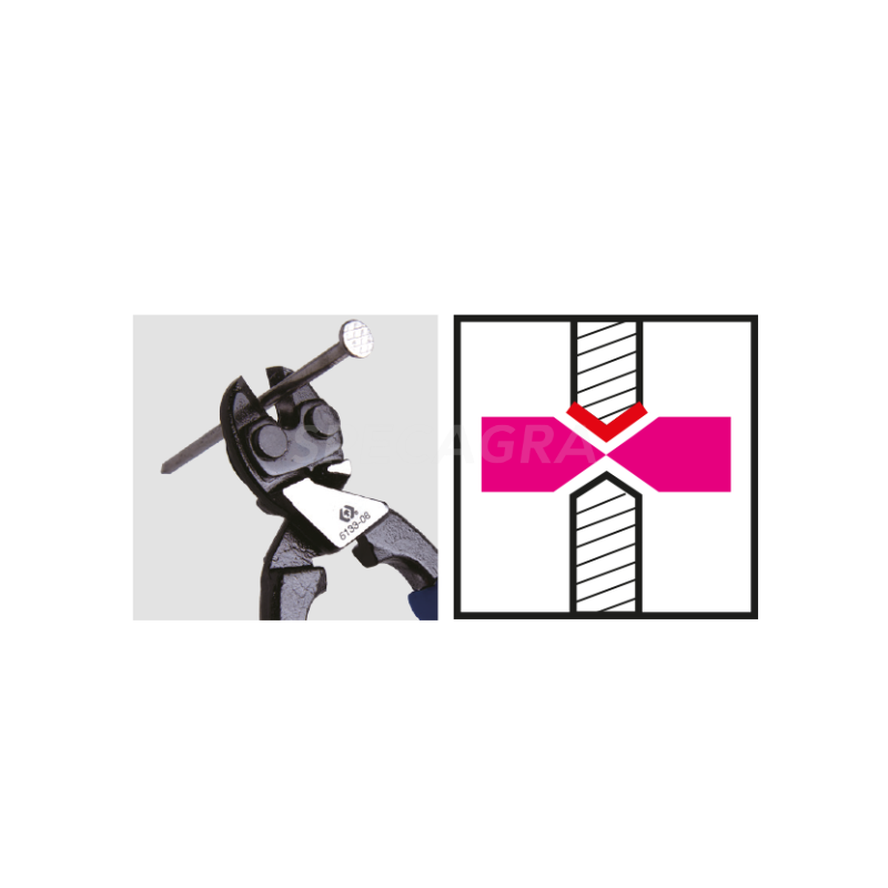 Kompaktiškos žirklės plieniniams strypams King Tony 200mm 2