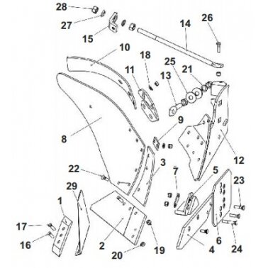 Krūtinėlė korpus. MX 1150/51-002/0 deš. 2