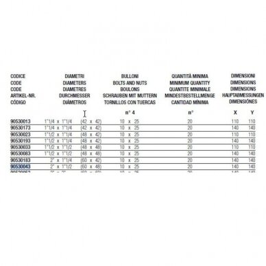 Kryžminė 4 varžtų jungtis 60x48 90530043 4x10X25 1