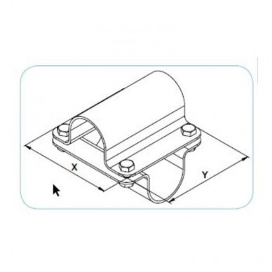 Kryžminė 4 varžtų jungtis 60x48 90530043 4x10X25 2