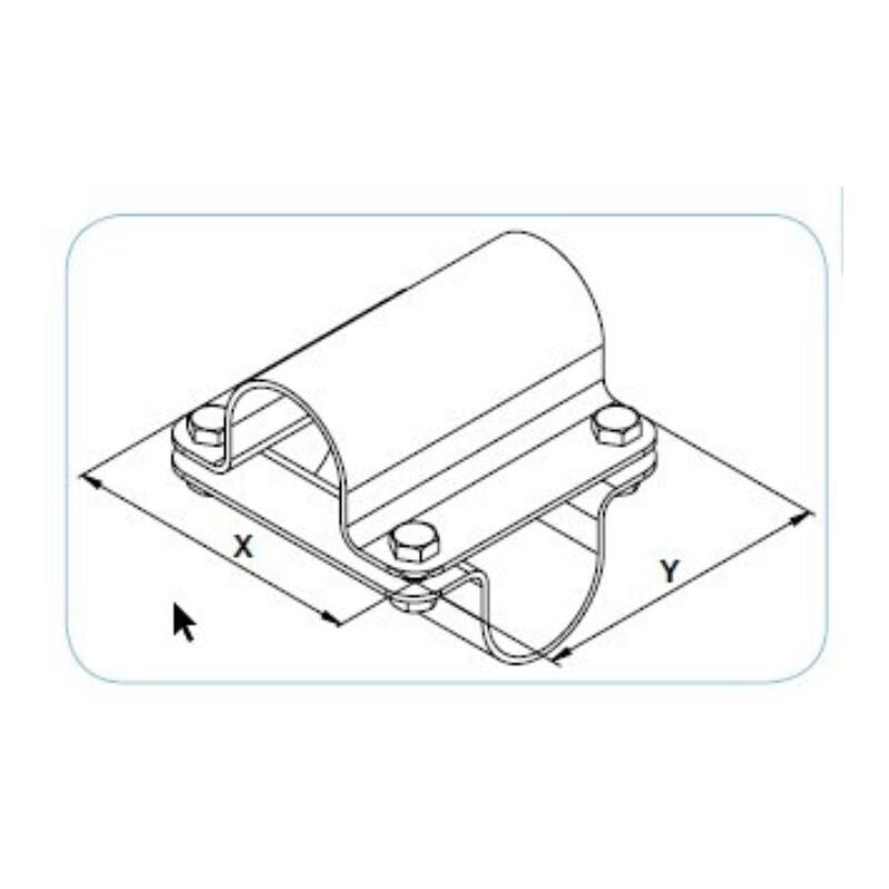 Kryžminė 4 varžtų jungtis 60x48 90530043 4x10X25 2 Kryžminė 4 varžtų jungtis 60x48 90530043 4x10X25 2