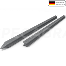 Kuolas X profilio 2,0m 70x70 mm plast. pilki