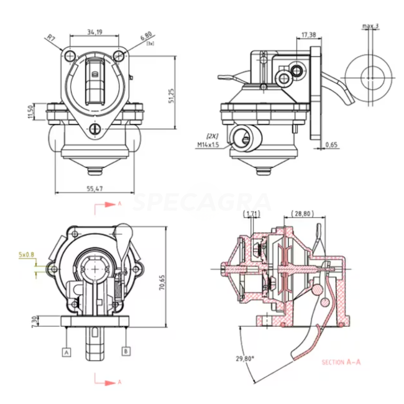 Kuro pompelė 2250-04231021 Deutz Fahr 1