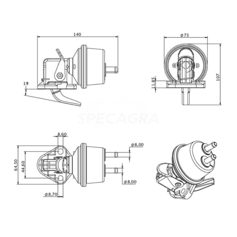 Kuro pompelė RE55390 ORG.38004088 1