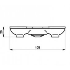 Laikiklis pakotės 610322 CL 108x20mm