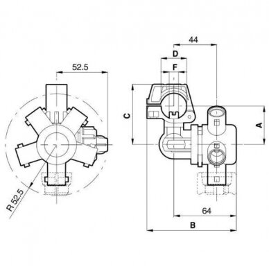 Laikiklis tripleksas 4064247/8244072 1 Laikiklis tripleksas 4064247/8244072 1