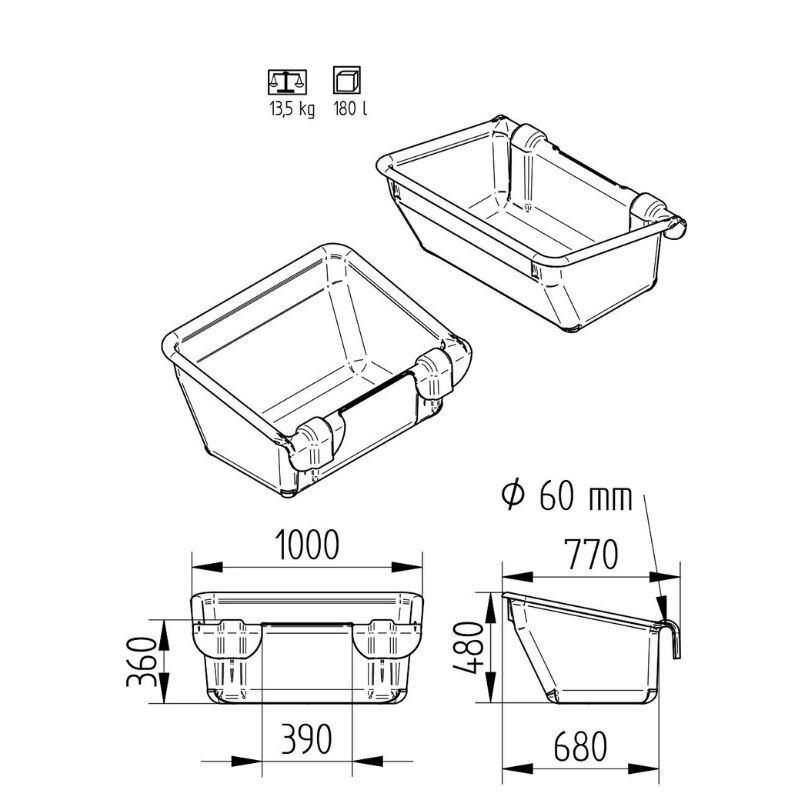 Lovys 100cm 180L Hook-over 180003 1 Lovys 100cm 180L Hook-over 180003 1