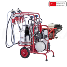 Melžimo agregatas KM02100 mobil. 2 bidonėliai el.+benz.