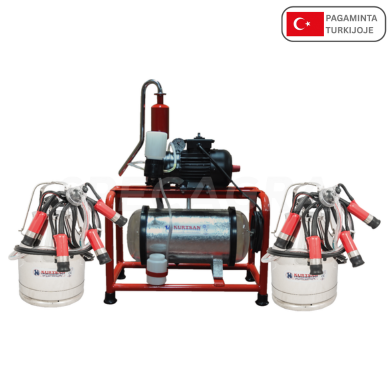 Melžimo agregatas su 2 bidonėliais-tepalinis KM04102