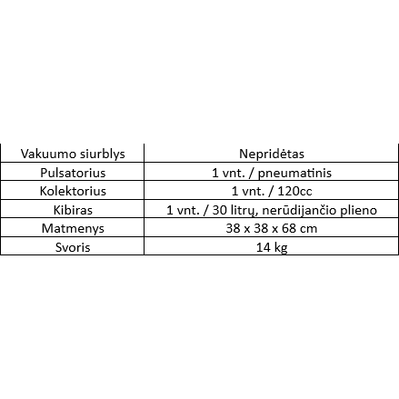 Melžimo aparatas su 30L kibiru avims KP01045 1 Melžimo aparatas su 30L kibiru avims KP01045 1