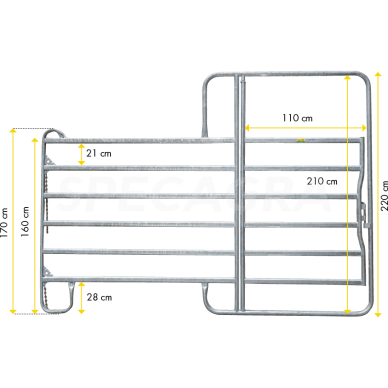 Mobili pertvara su varteliais 3,0x2,20m 310405 1