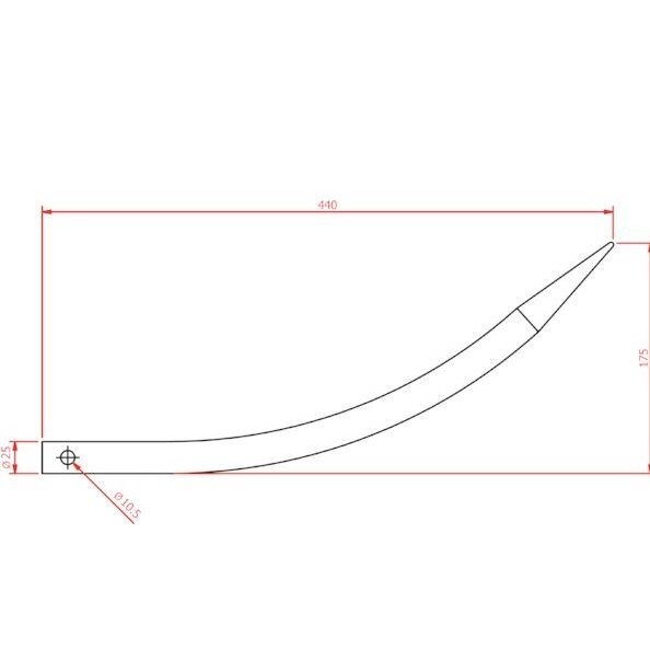 Nagas šakėms perkišamas FT9026 1 Nagas šakėms perkišamas FT9026 1