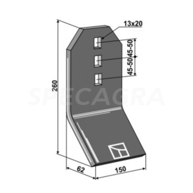 Noragėlis lyg. lentos 150x8x260 440603 1