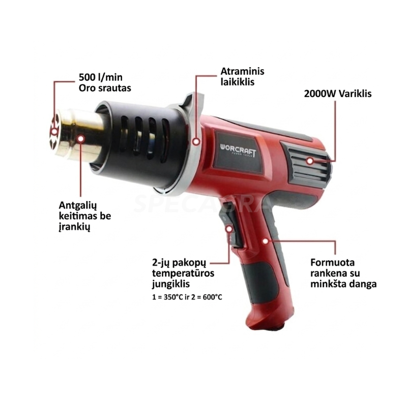 Orapūtė su priedais , 2000W 2