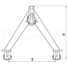 Pakabos trikampis TL150779